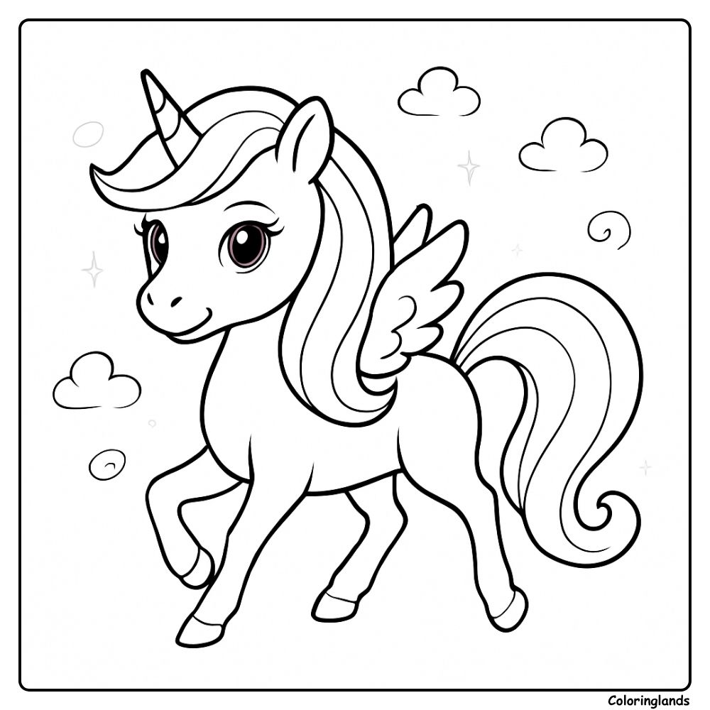 Pegasus style unicorn invites a gentle first cuddle today