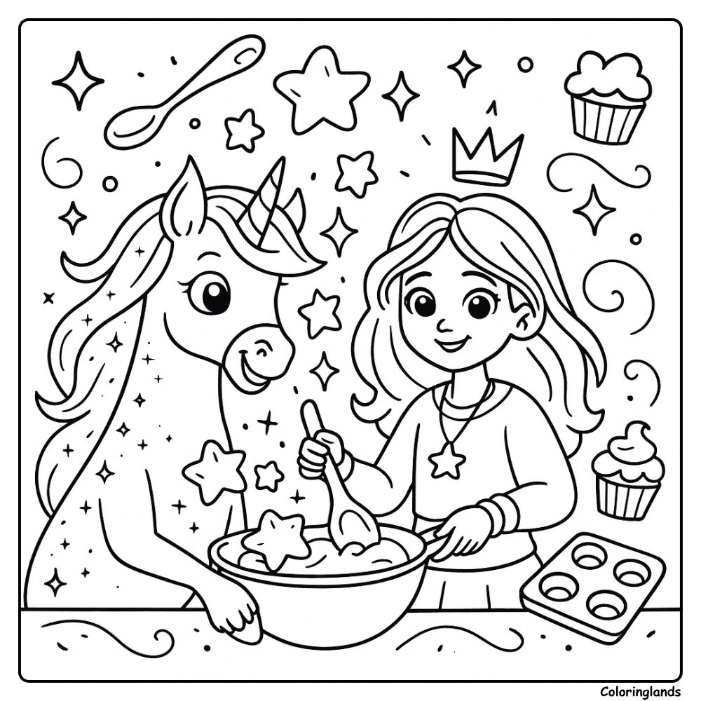 Sweet bake with stardust sprinkles coloring image