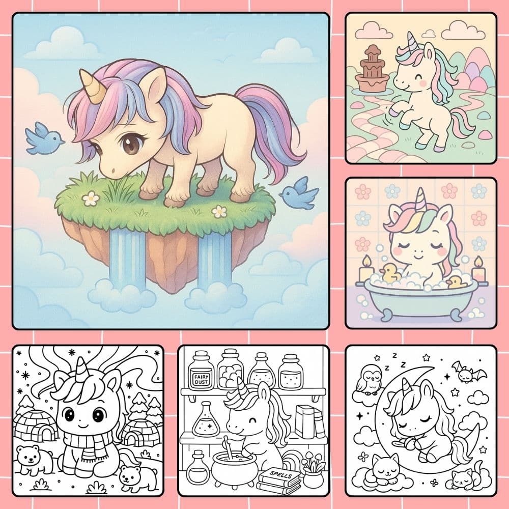 Free Unicorn Coloring Pages to Download and Print