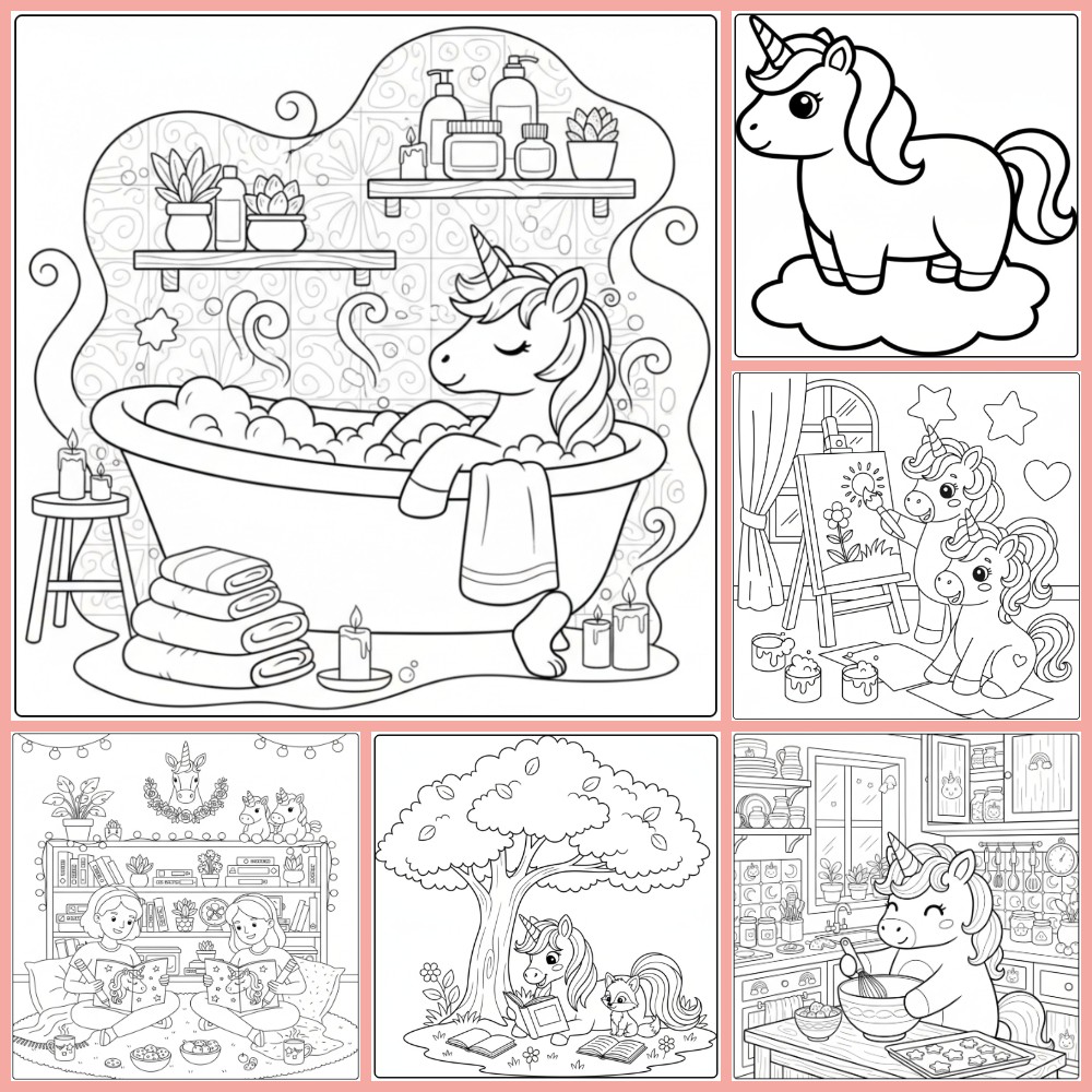 Free Printable Cute Unicorn Coloring Pages for All Ages